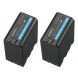 2 x Li-Ion-Akku 56 Wh - für Sony 2bp-u60 - Kamera F3 K CINEALTA PMW-F3L, XDCAM EX PMW-EX3, pmw-ex1r,, XDCAM HD422 (2bp-u60)-01